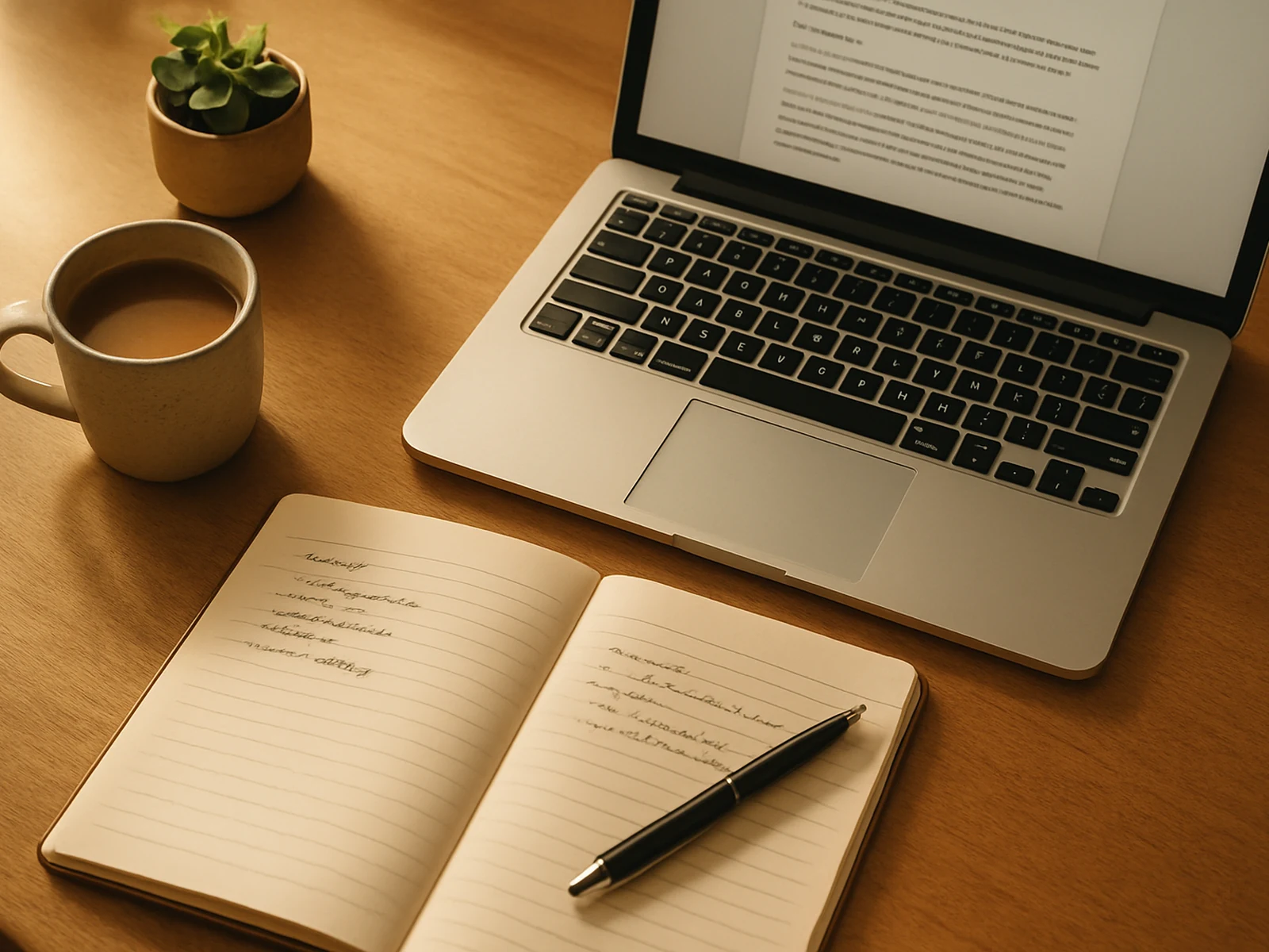 Copywriter working on brand messaging